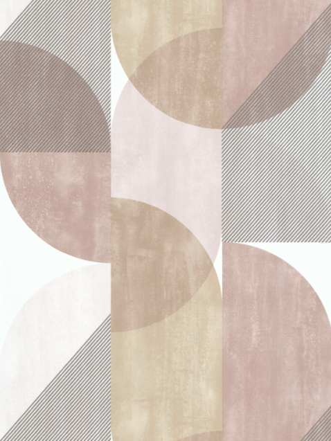 Papier peint Géo Zébra Jaune Ocre et Rose Nude LUTECE 11220103