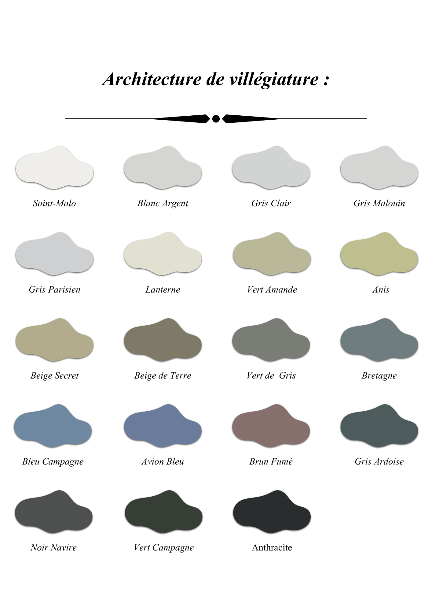 Nuancier pour les couleurs des monuments historiques
