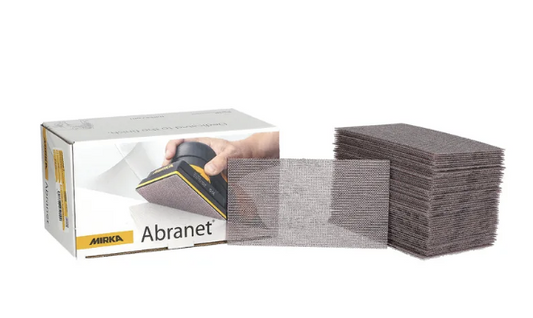 Abranet® 70 x 125 mm MIRKA - Coupe abrasive auto-agrippante maille micro-perforée