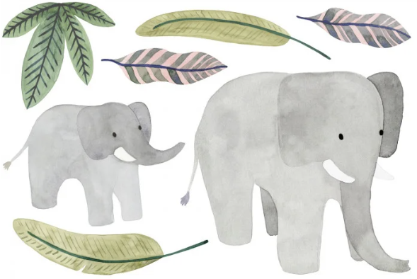Papier Peint Panoramique CASADECO - Elephants march spray up