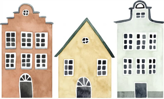 Papier Peint Panoramique CASADECO - Little houses spray up