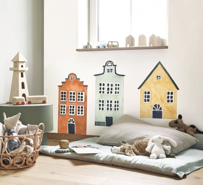 Papier Peint Panoramique CASADECO - Little houses spray up