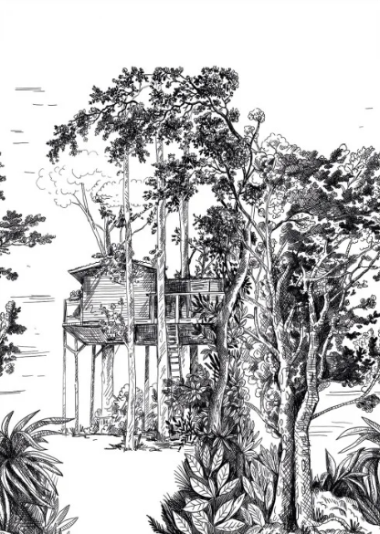 Papier Peint Panoramique CASELIO - The Garden Shed