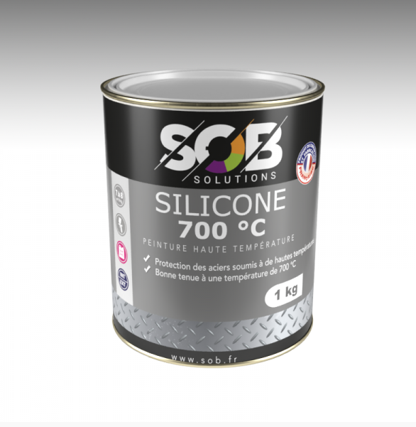Laque de finition pour très haute température - Silicone 700° 1KG