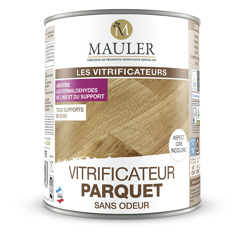 MAULER - Vitrificateur parquet aspect cire incolore 1L