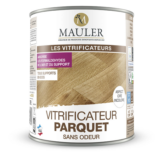 MAULER - Vitrificateur parquet aspect cire incolore 1L