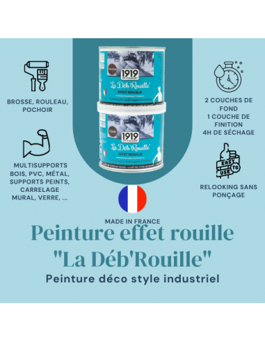 Peinture MAULER Effet Rouille "La Deb'Rouille" Kit 0L75 1919