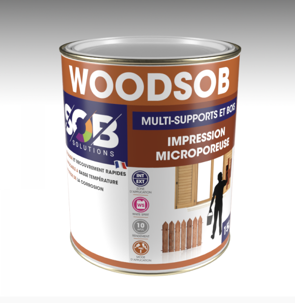 Impression multi-supports : bois, plâtre et dérivé, béton, ancien fond peint, acier, alu et PVC rigide - Woodsob blanc