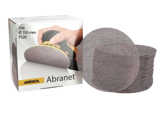 Abranet® Ø 150 mm MIRKA - Disque abrasif auto-agrippant maille micro-perforée