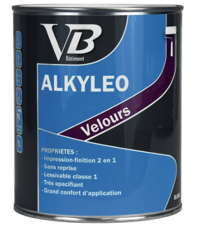 VB Alkyleo velours RAL - Peinture 2 en 1 (apprêt et finition) pour murs, plafonds, boiseries