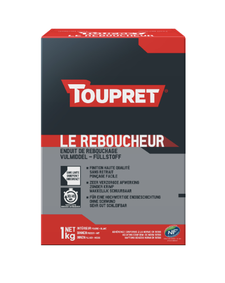 Enduit de rebouchage en intérieur en poudre LE REBOUCHEUR TOUPRET