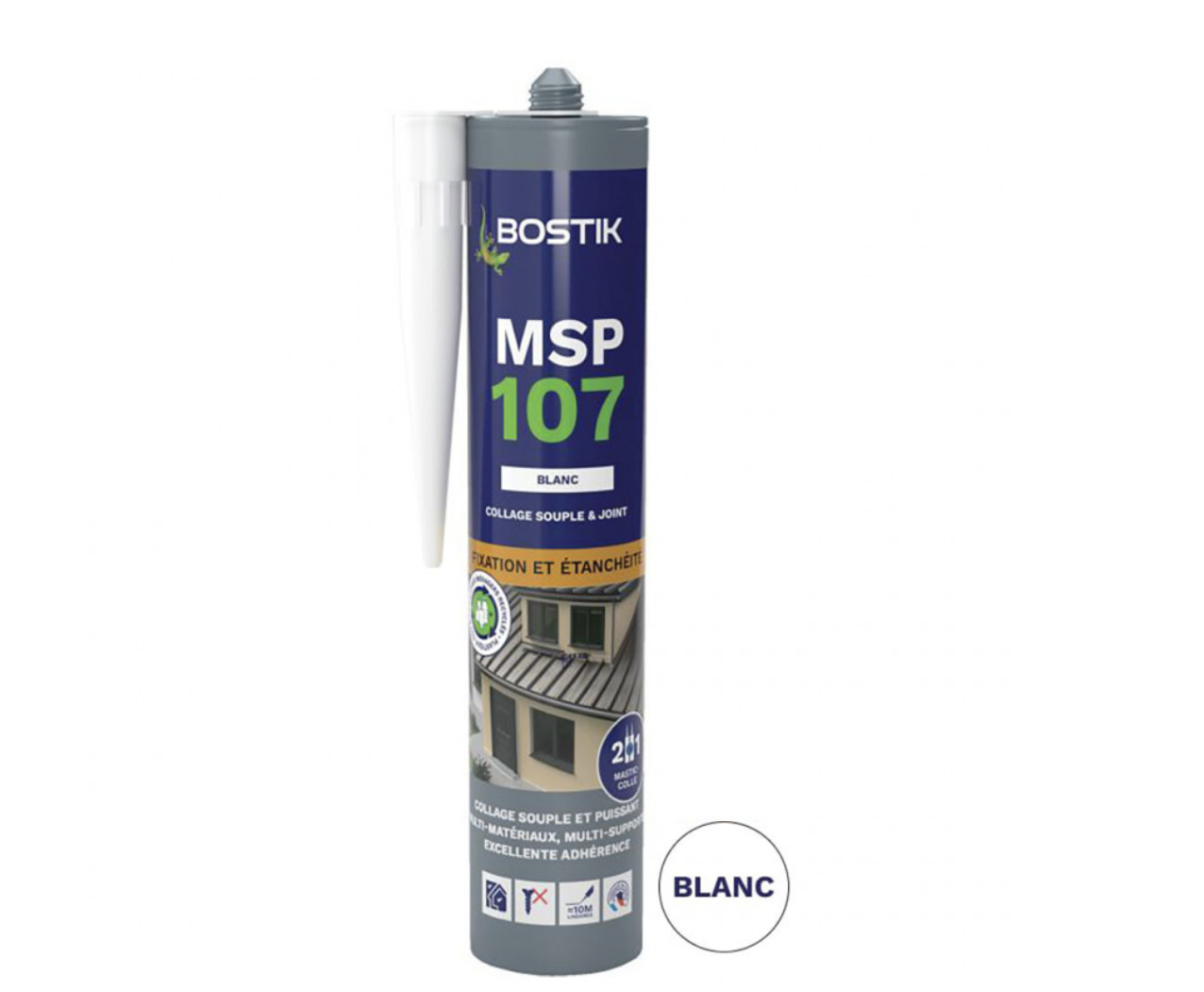 Mastic multi-usages colle et joint BOSTIK  MSP 107 290ml Blanc