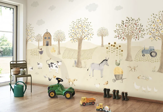 Papier Peint Panoramique CASADECO - The Farm Adventures with Donkey