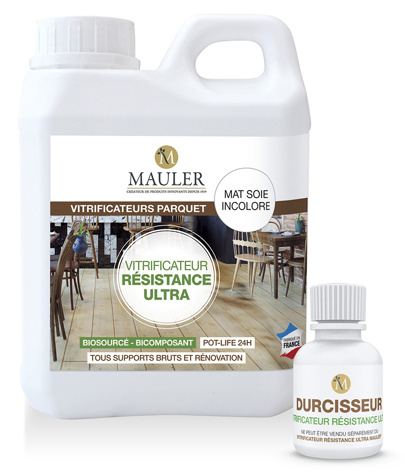 MAULER - Vitrificateur résistance ultra mat soie incolore + durcisseur